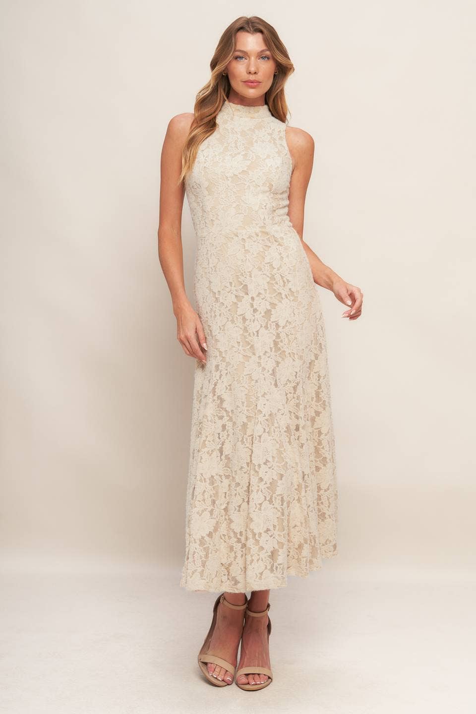 Tabor Lace Mock Midi Dress PREORDER