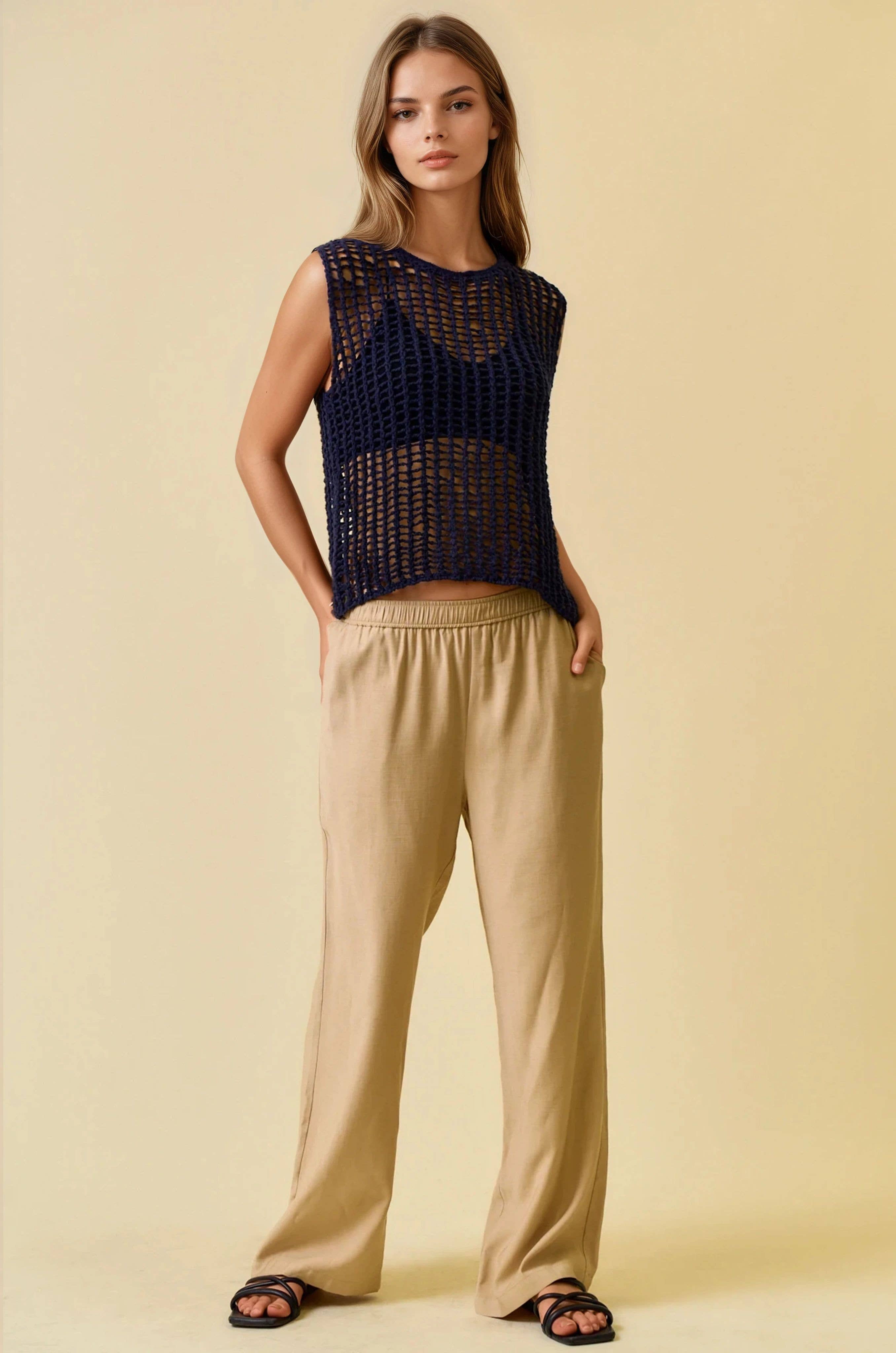 Coraline Open Knit Tank PREORDER