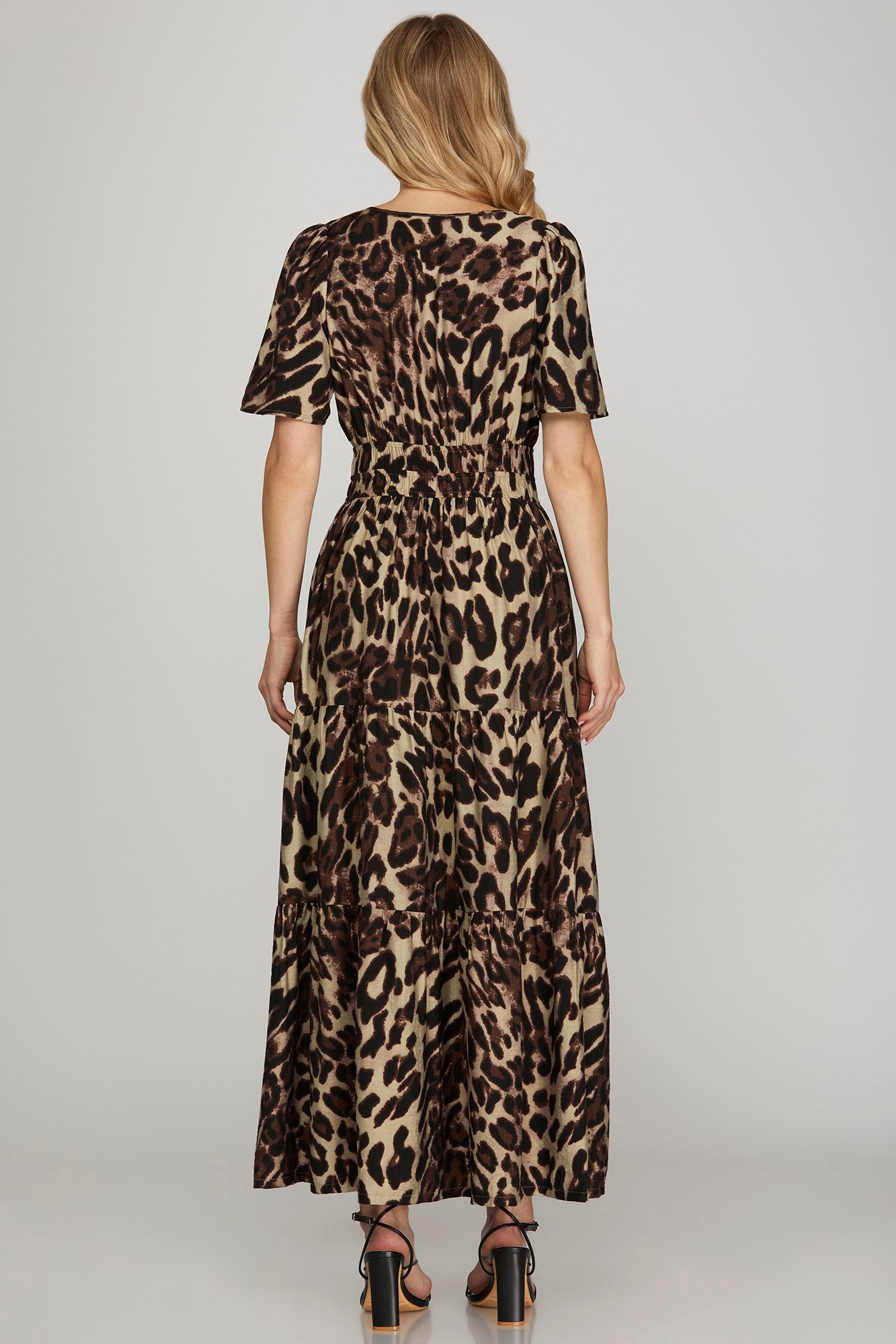 Melonia Leopard Midi Dress