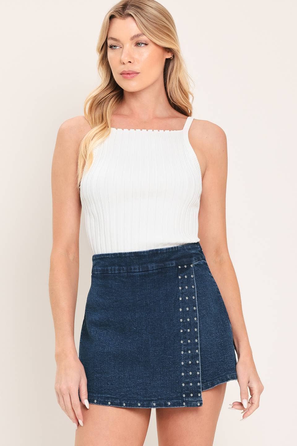 Vaida Denim Skort Skirt