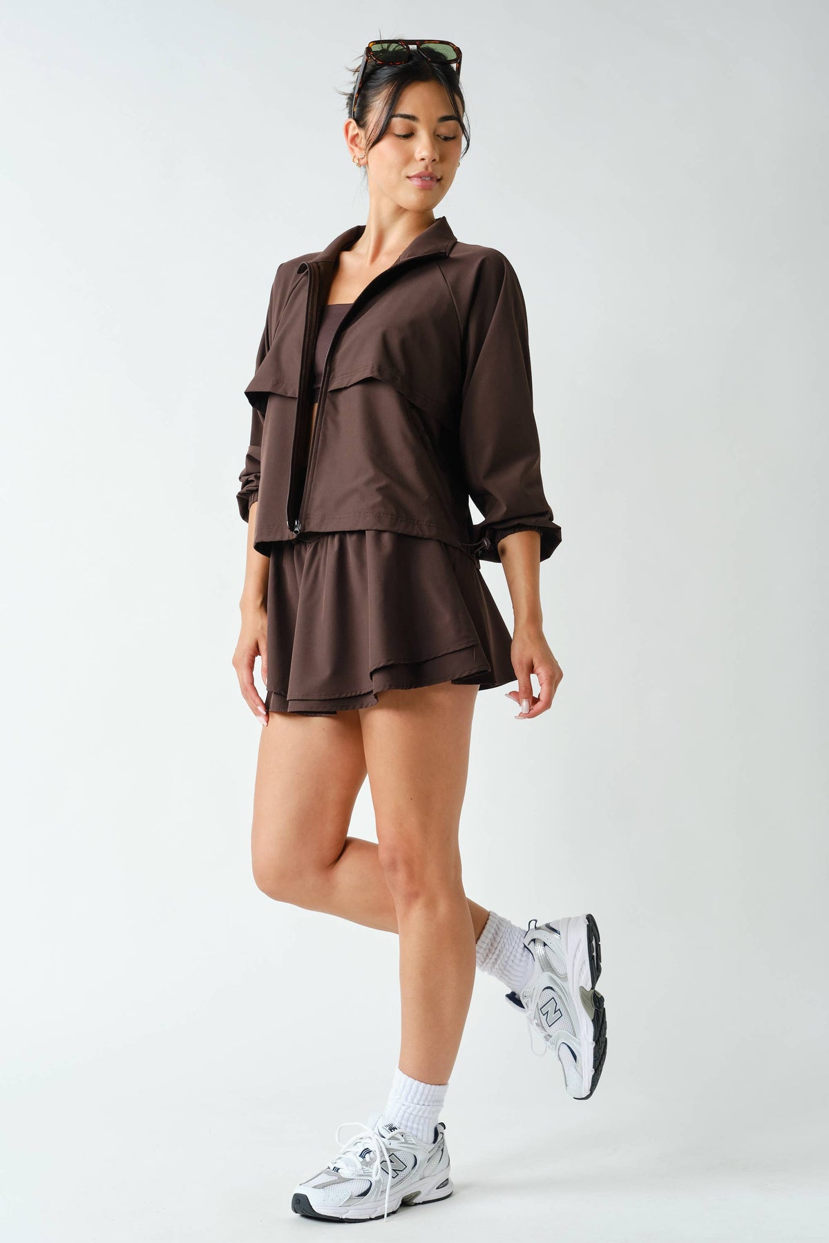 Swift Move Windbreaker Active Coffee Bean Jacket