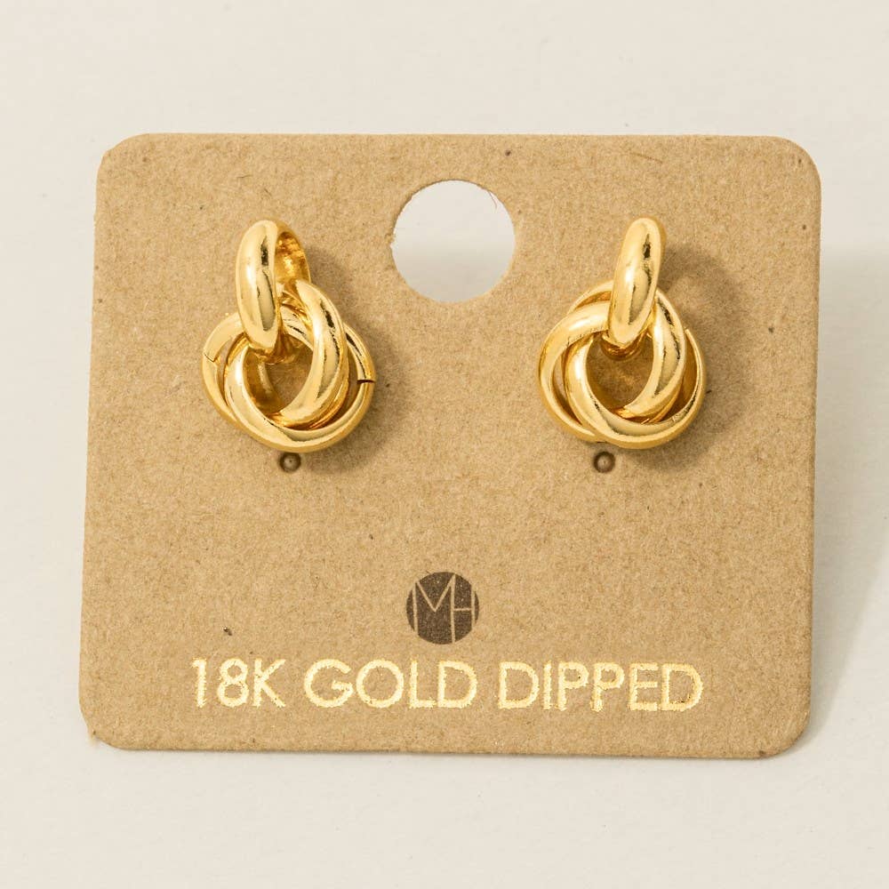 Abigail Metallic Knot Stud Earrings (2 Colors!)