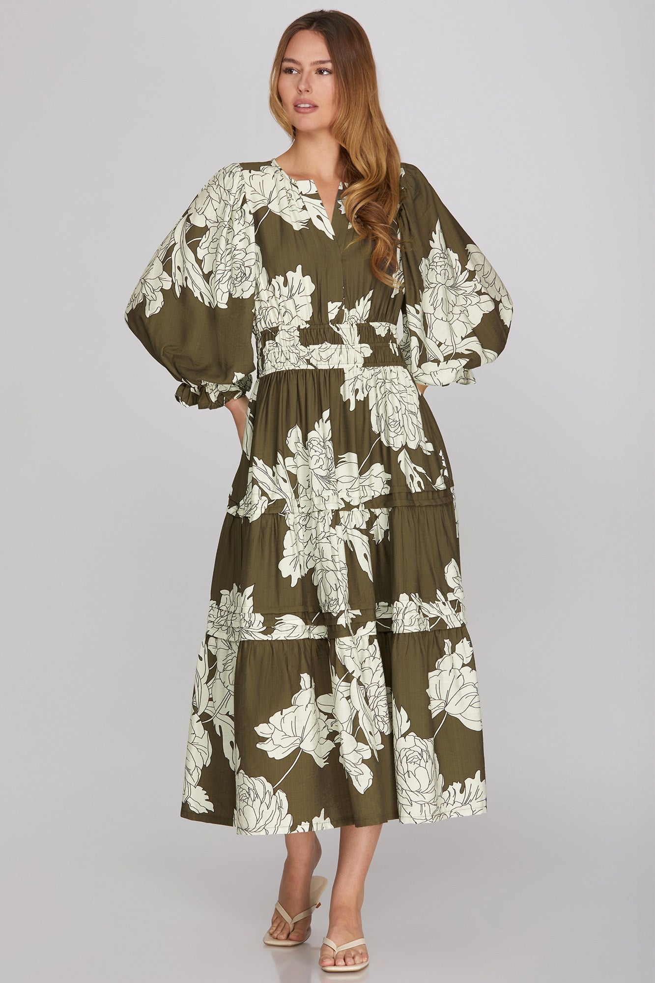 Haillee Floral Midi Dress