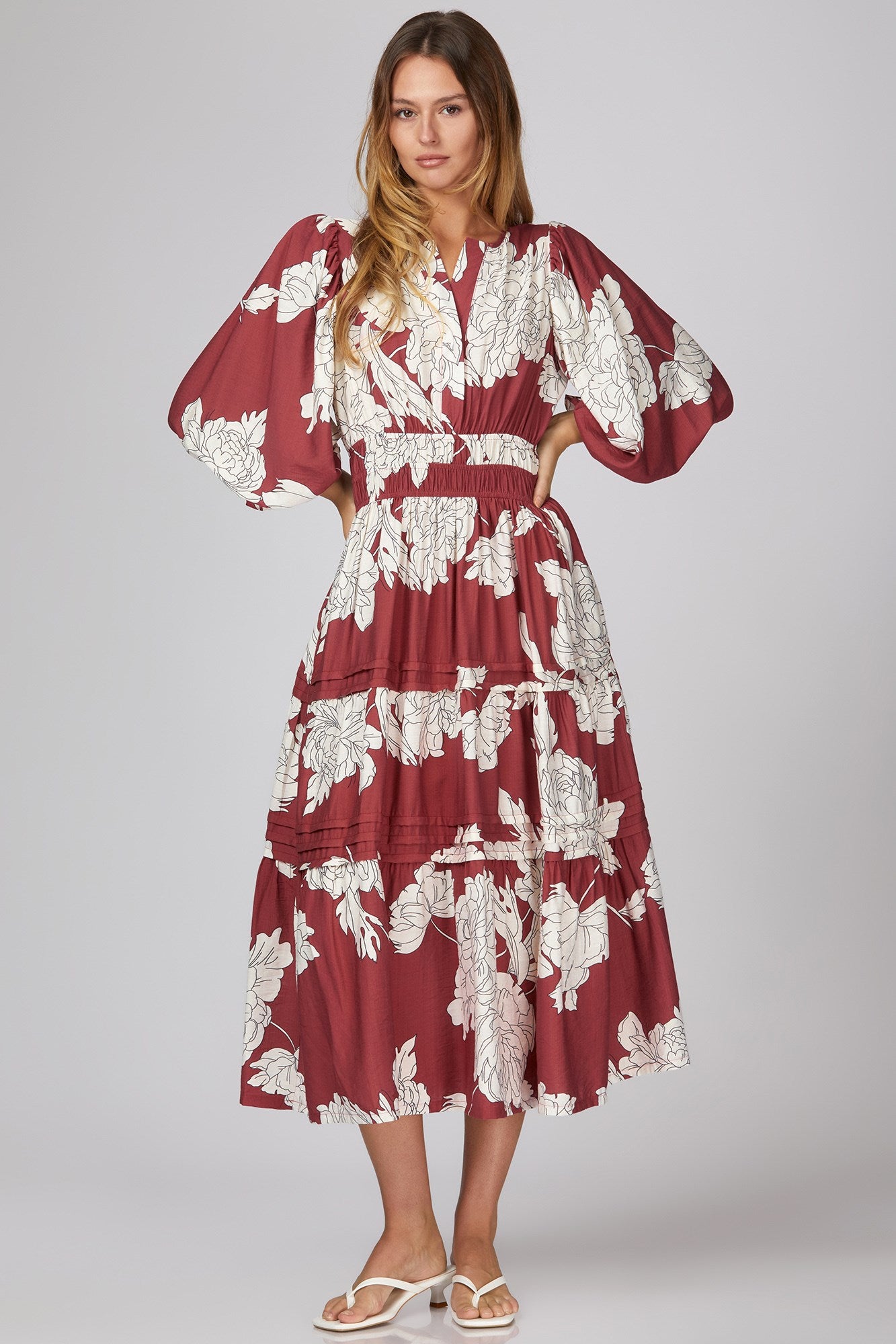 Haillee Floral Midi Dress