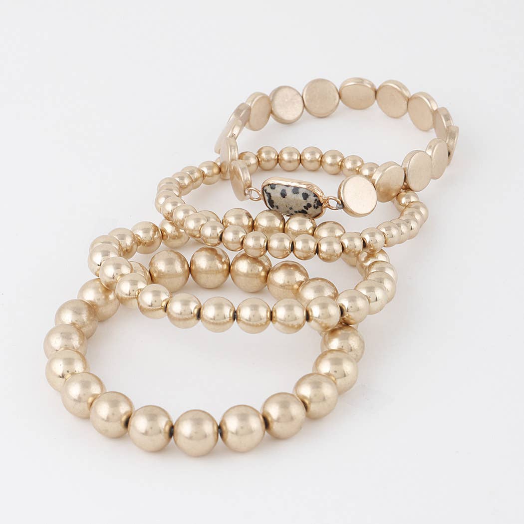 Voon Stone Pendant Beaded Bracelet