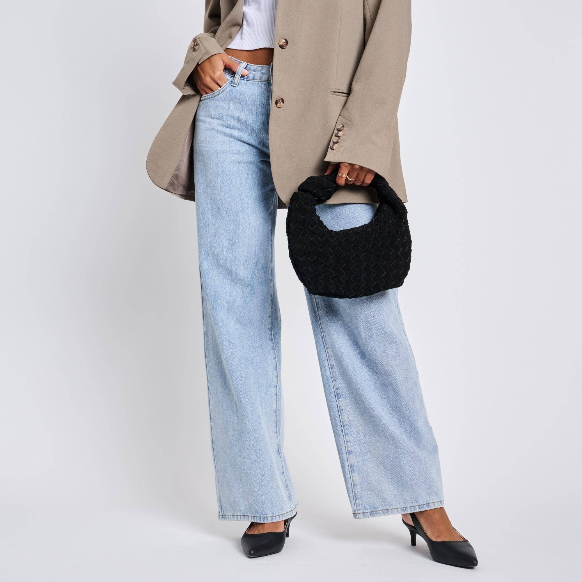Autumn Woven Genuine Suede Leather Clutch (2 Colors!)
