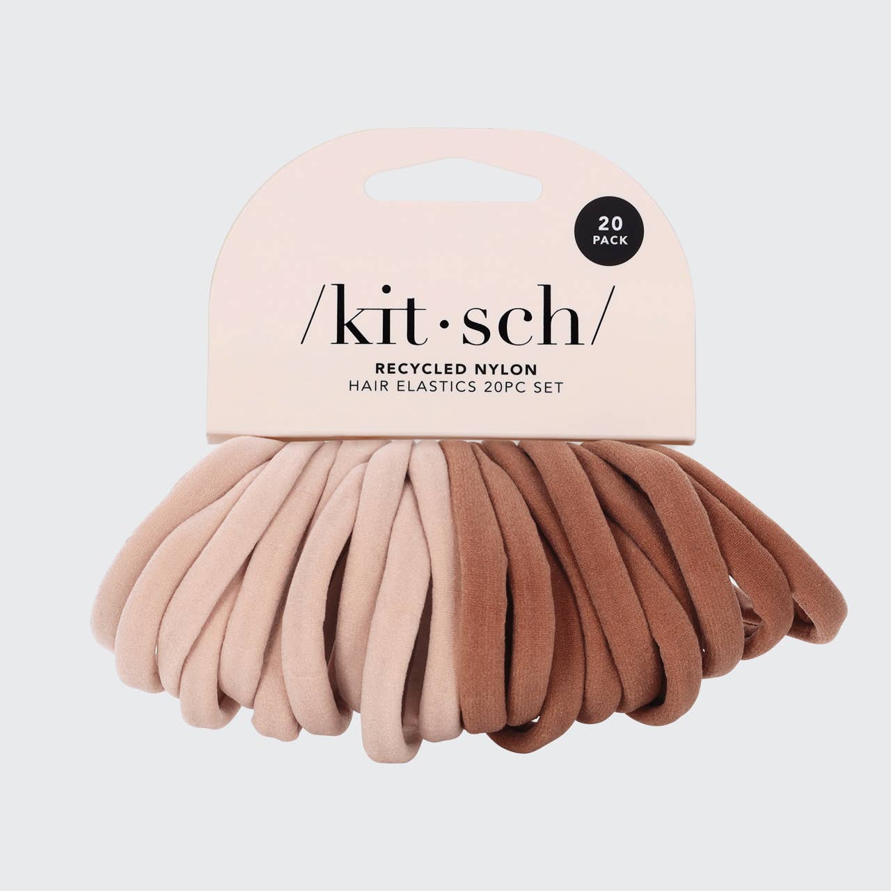 KITSCH Eco-Friendly Nylon Elastics 20pc set - Blush