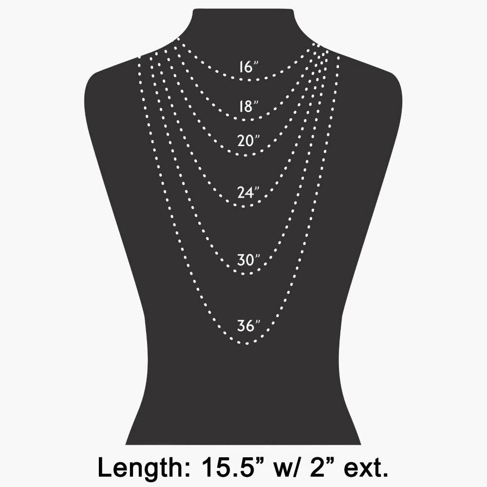Arbo Double Ring Link Pendant Necklace