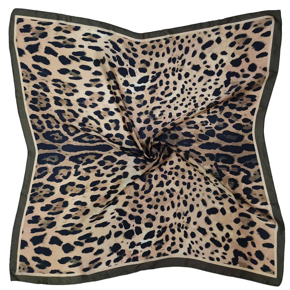 Rita Bold Leopard Print Square Scarf