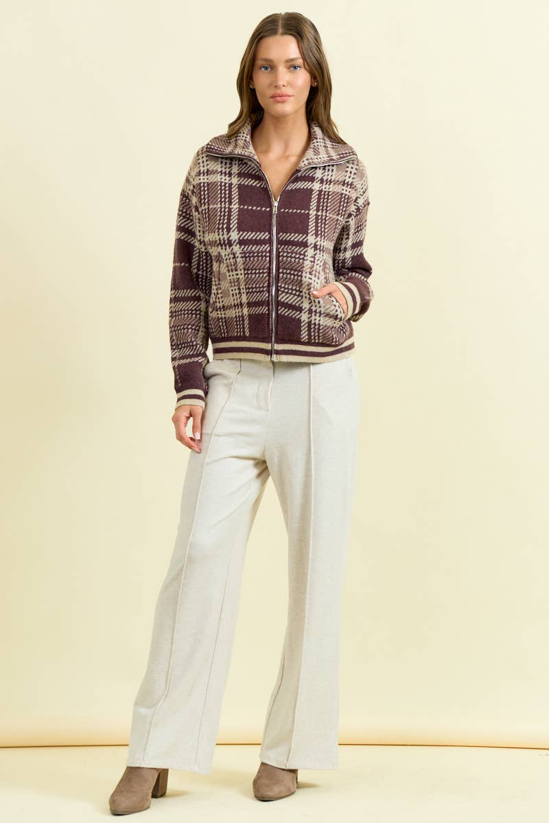 Gomez Plaid Zip Jacket -In stores 10/10!