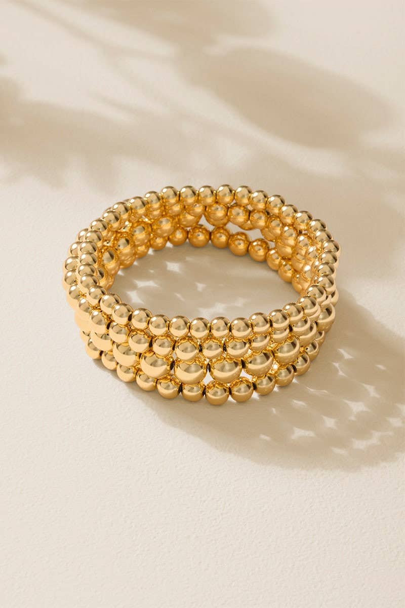 Darvin 14K Gold Beaded Stretch Bracelet