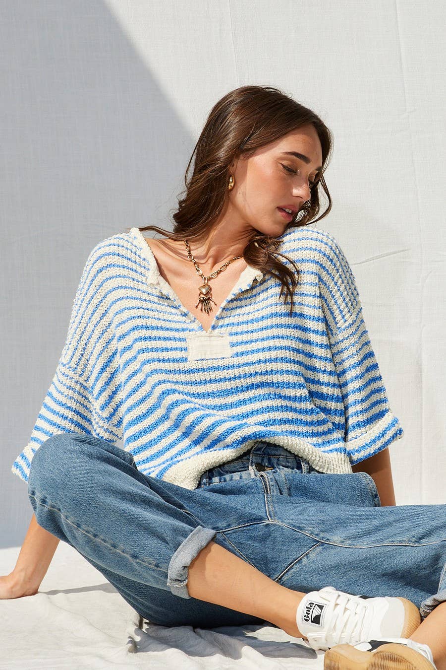Morgan Lightweight Striped Slouchy Sweater PREORDER