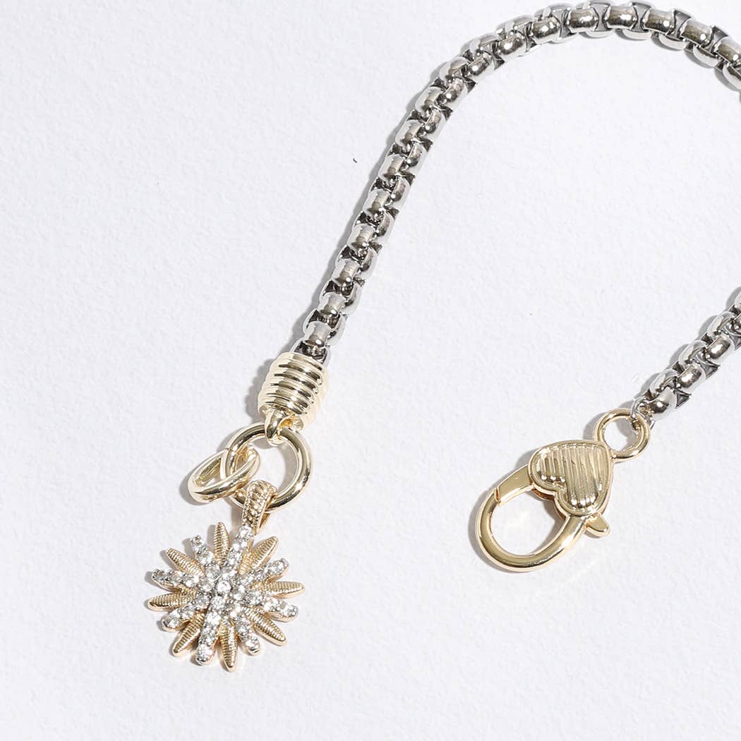 Dee Starburst Two-Toned Chain Design Bracelet