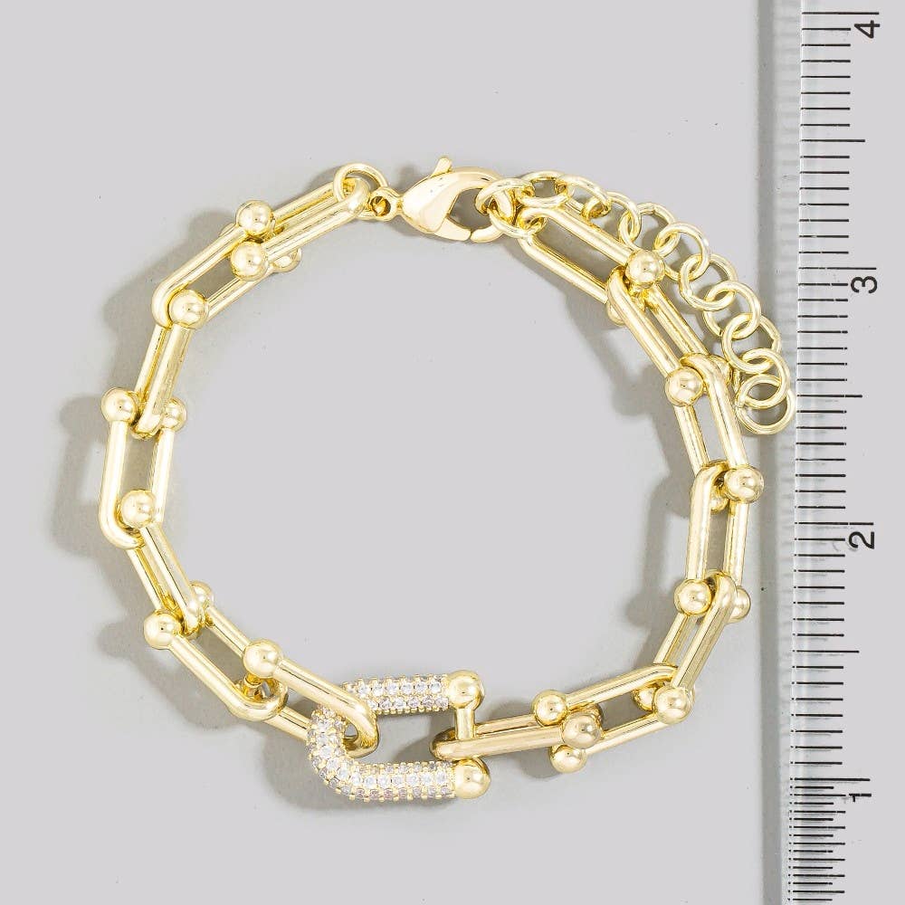 Vellama Gold Dipped Chain Clasp Bracelet