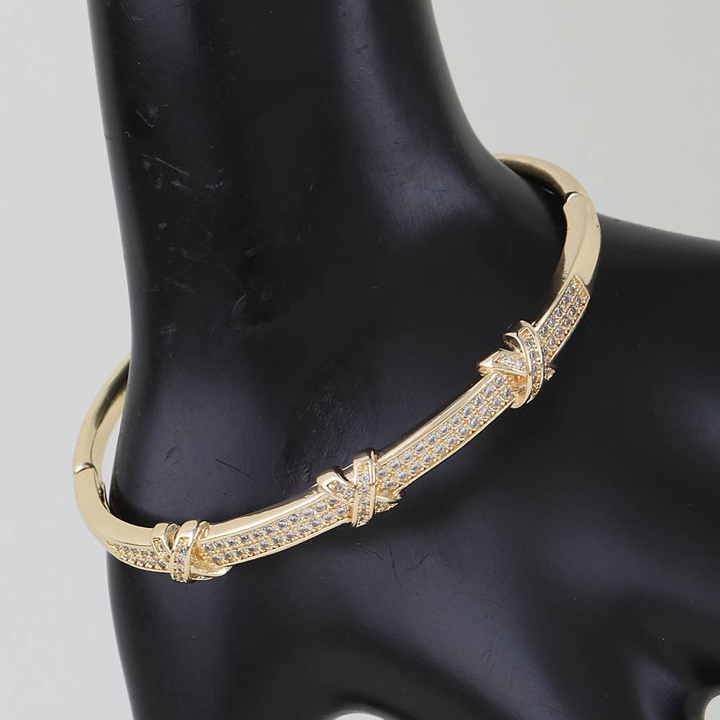Volkner Bejeweled Triple X Bracelet