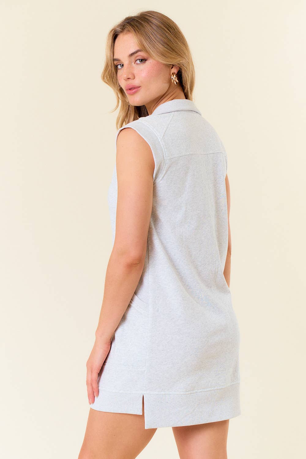 Zoe Zip-Front Cap Sleeve Mini Dress (2 Colors!)
