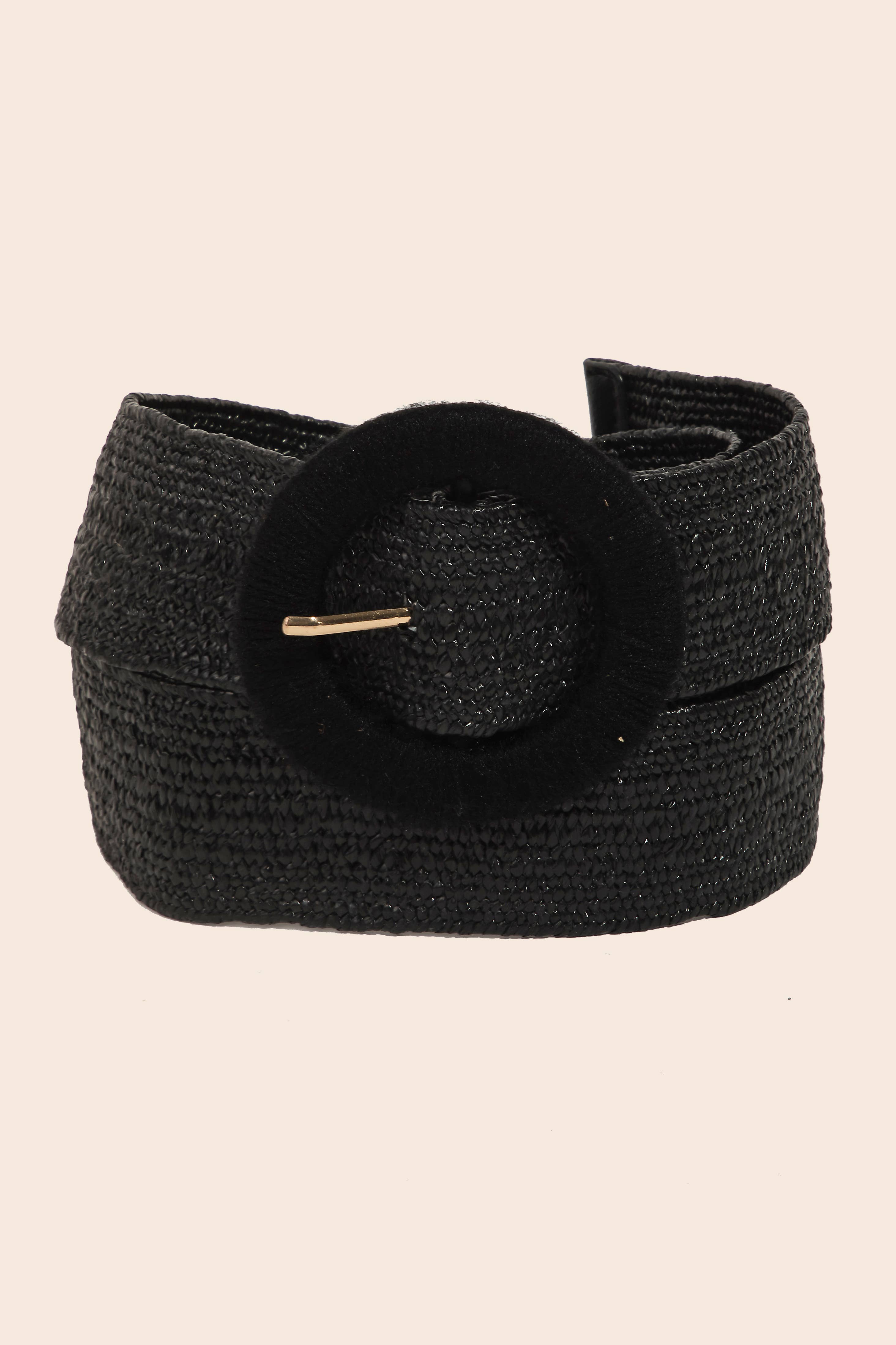 Voy Round Buckle Braided Belt (2 Colors!)