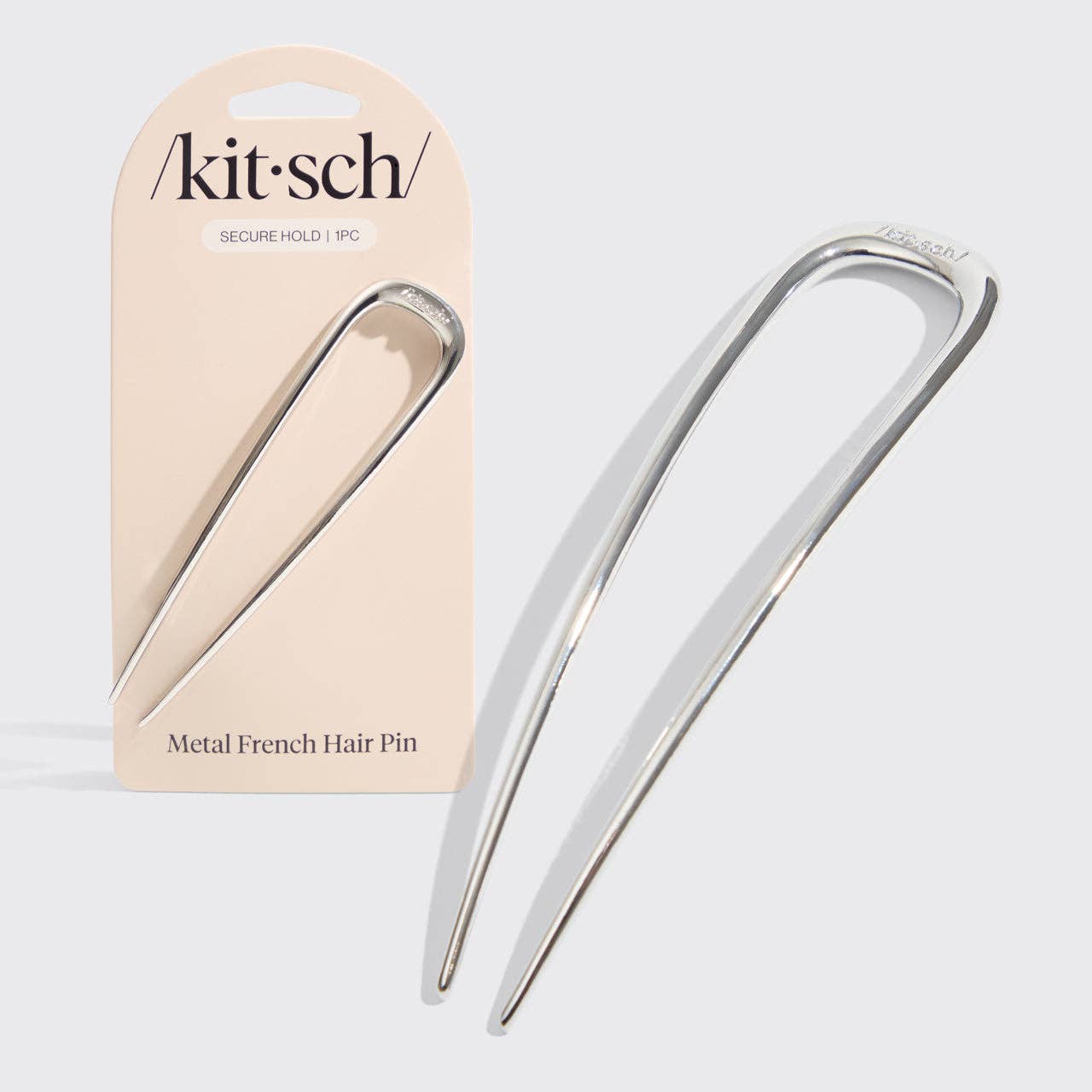 KITSCH Metal French Hair Pin - Silver
