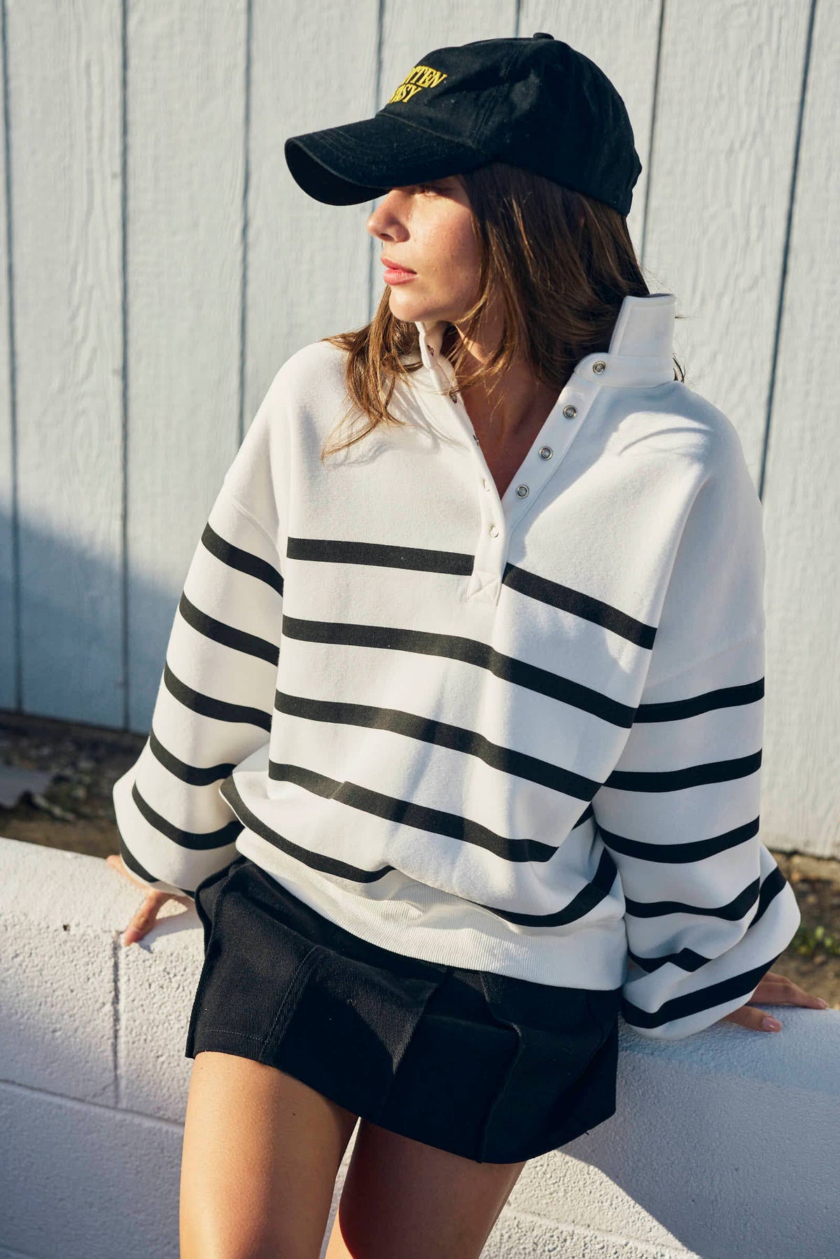 Addison Stripe Pullover Sweatshirt