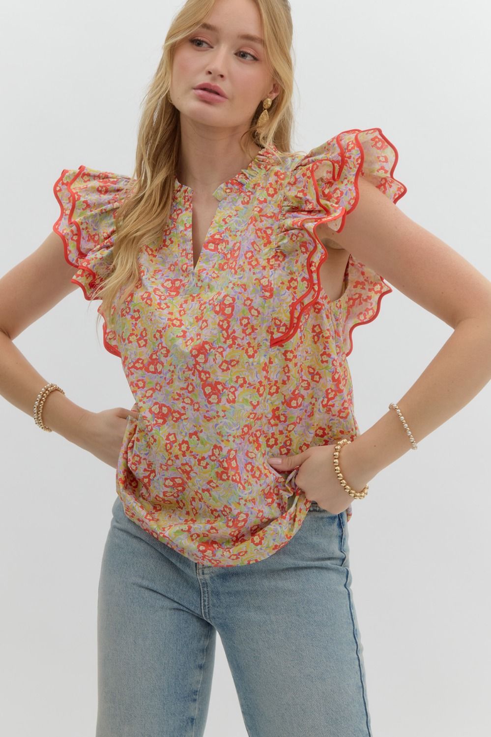 Hurmie Floral Top Small Only! FINAL SALE