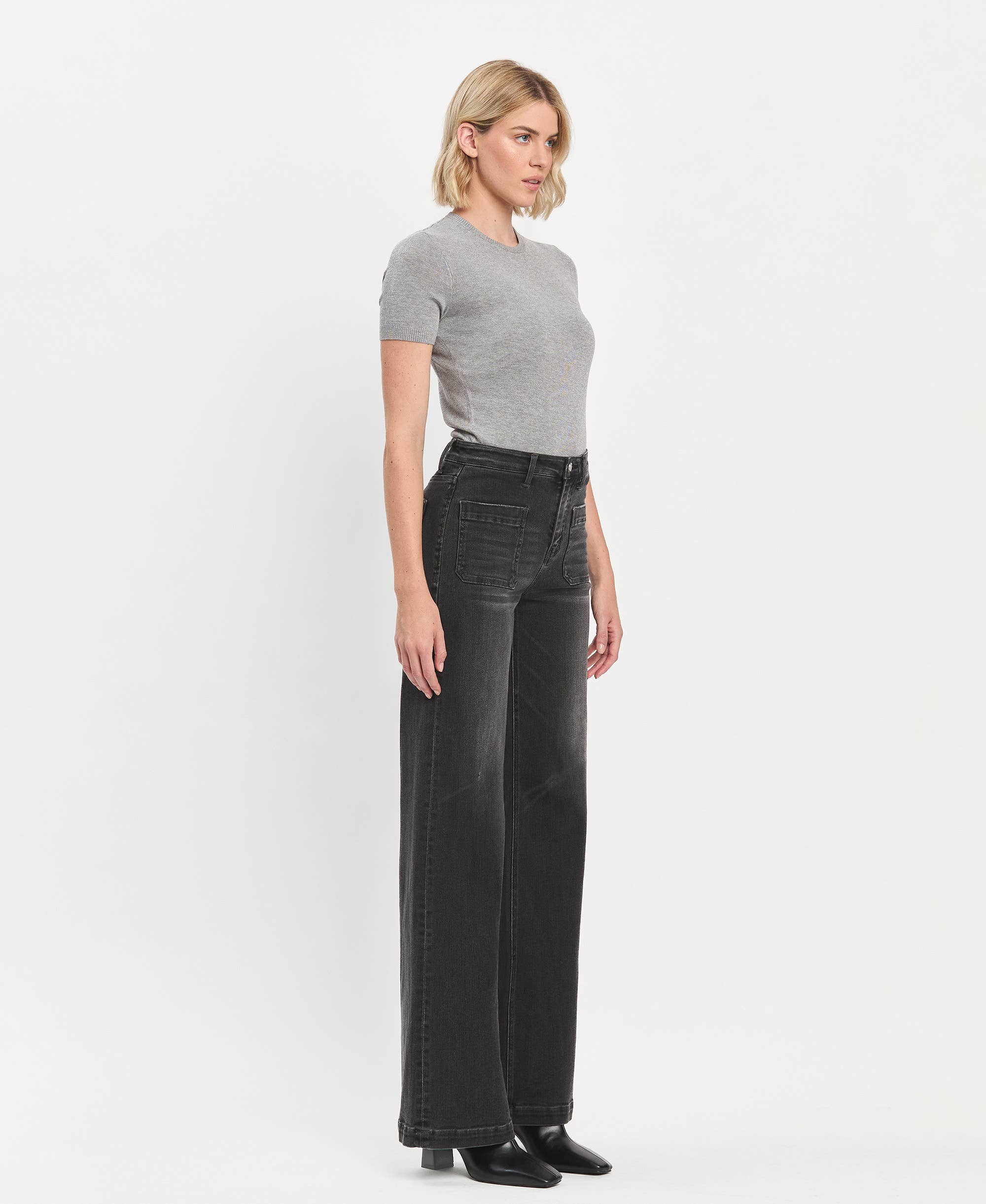 Vervet Rafferty High Rise Wide Trouser Jeans PREORDER