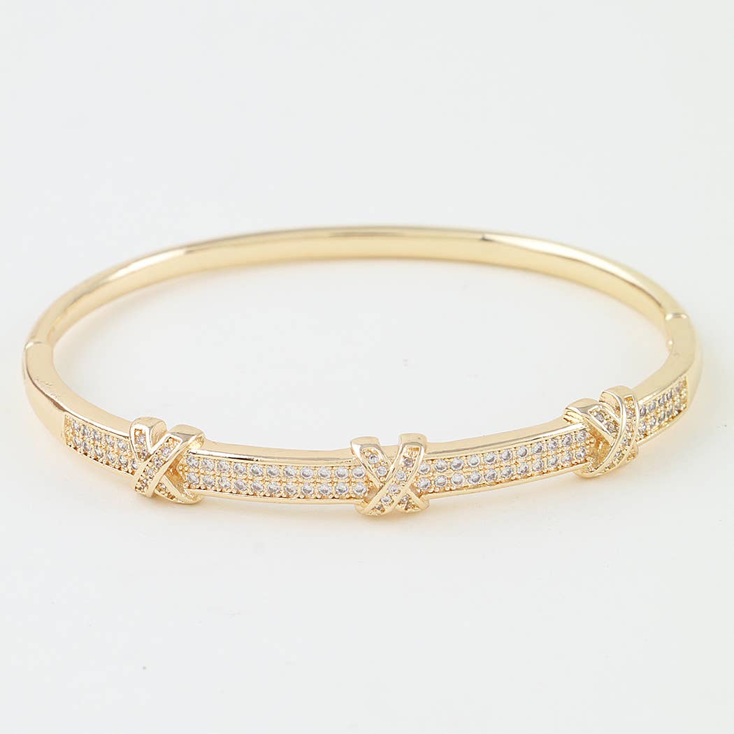 Volkner Bejeweled Triple X Bracelet