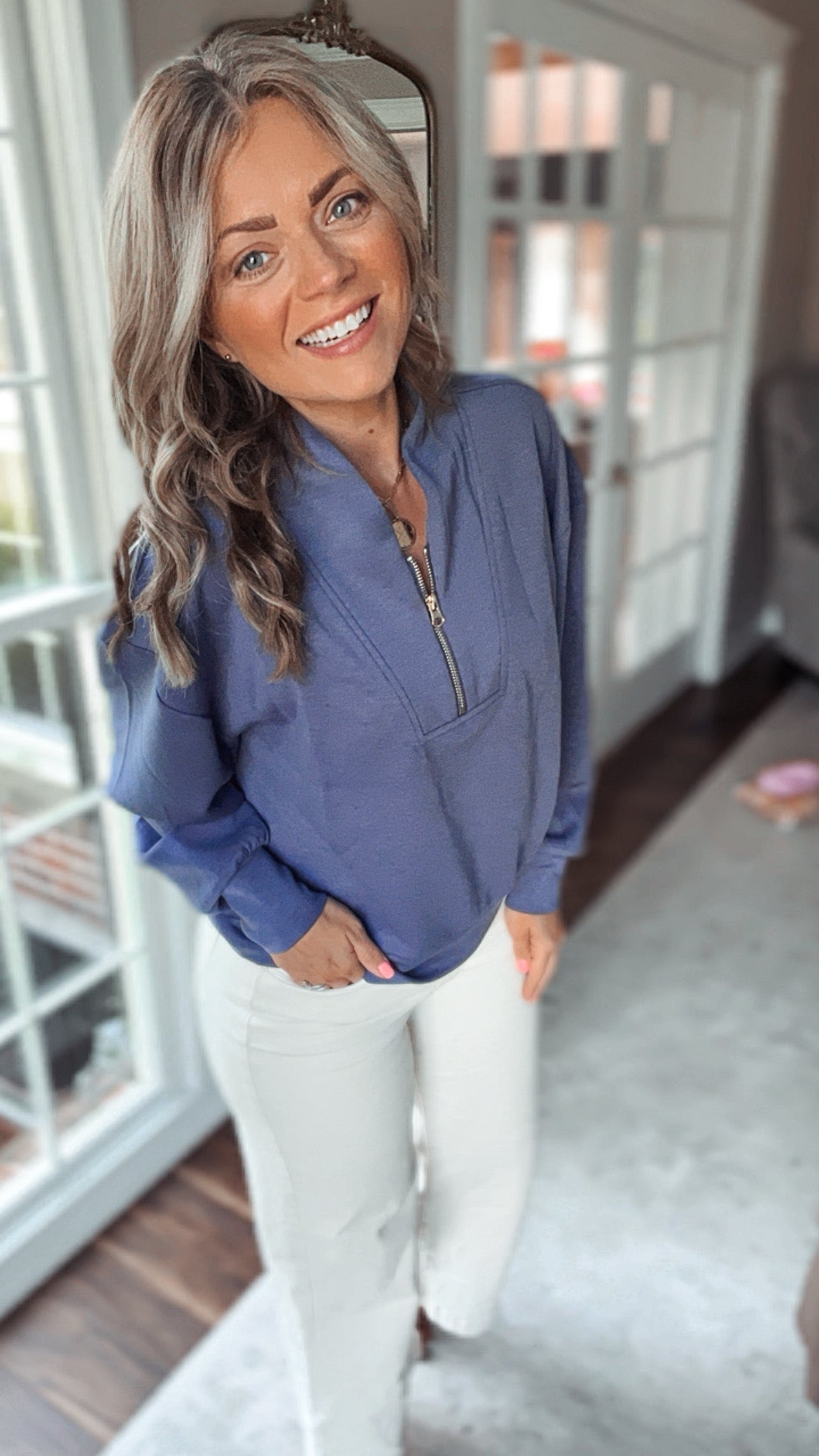 Torrey Zip Pullover Top