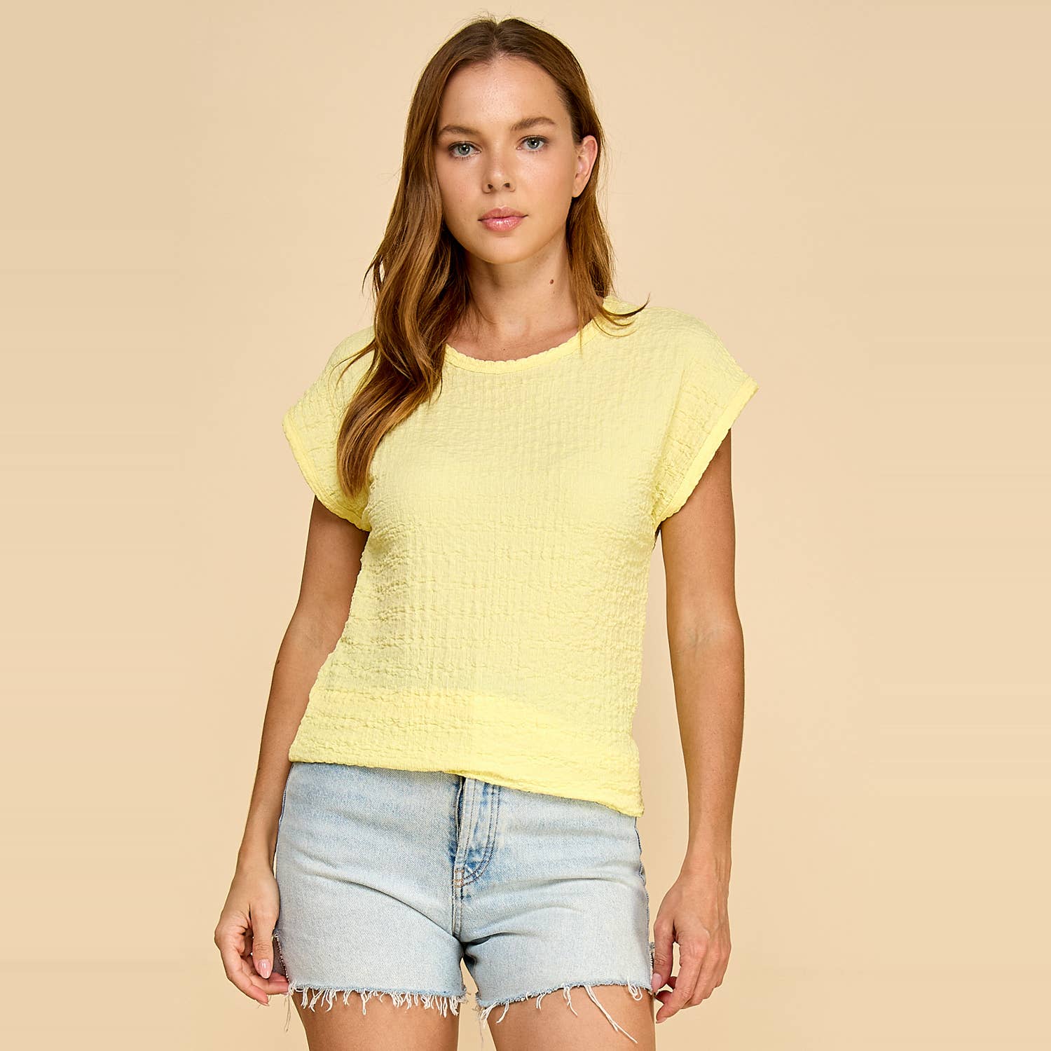 Viola Textured Casual Knit Top PREORDER