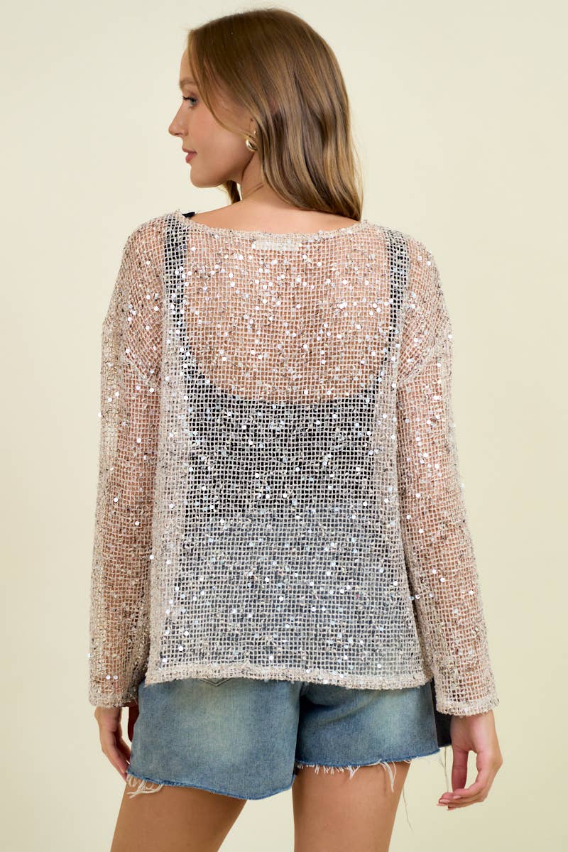 Glibb Sequin Knit Sweater -In stores 10/10!