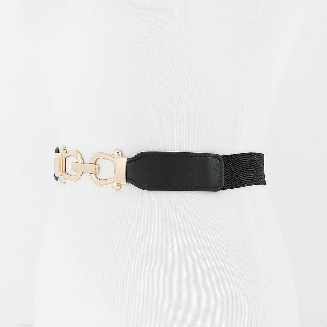 Vincent Horsebit Link Stretch Waist Belt