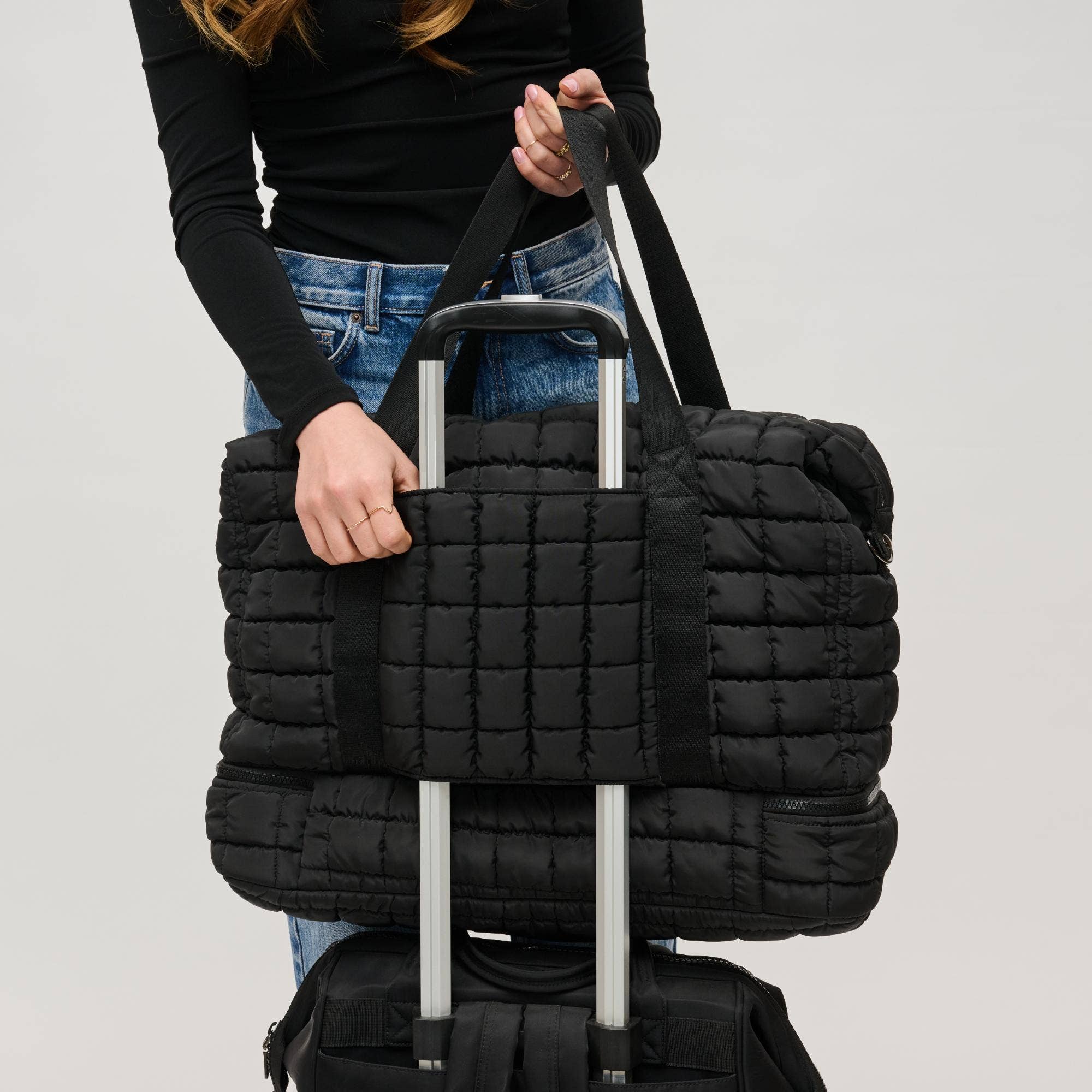 Globetrotter Quilted Nylon Puffer Travel Weekender (2 Colors!)