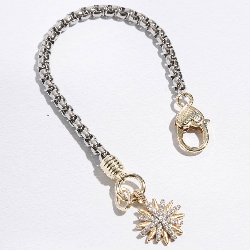 Dee Starburst Two-Toned Chain Design Bracelet