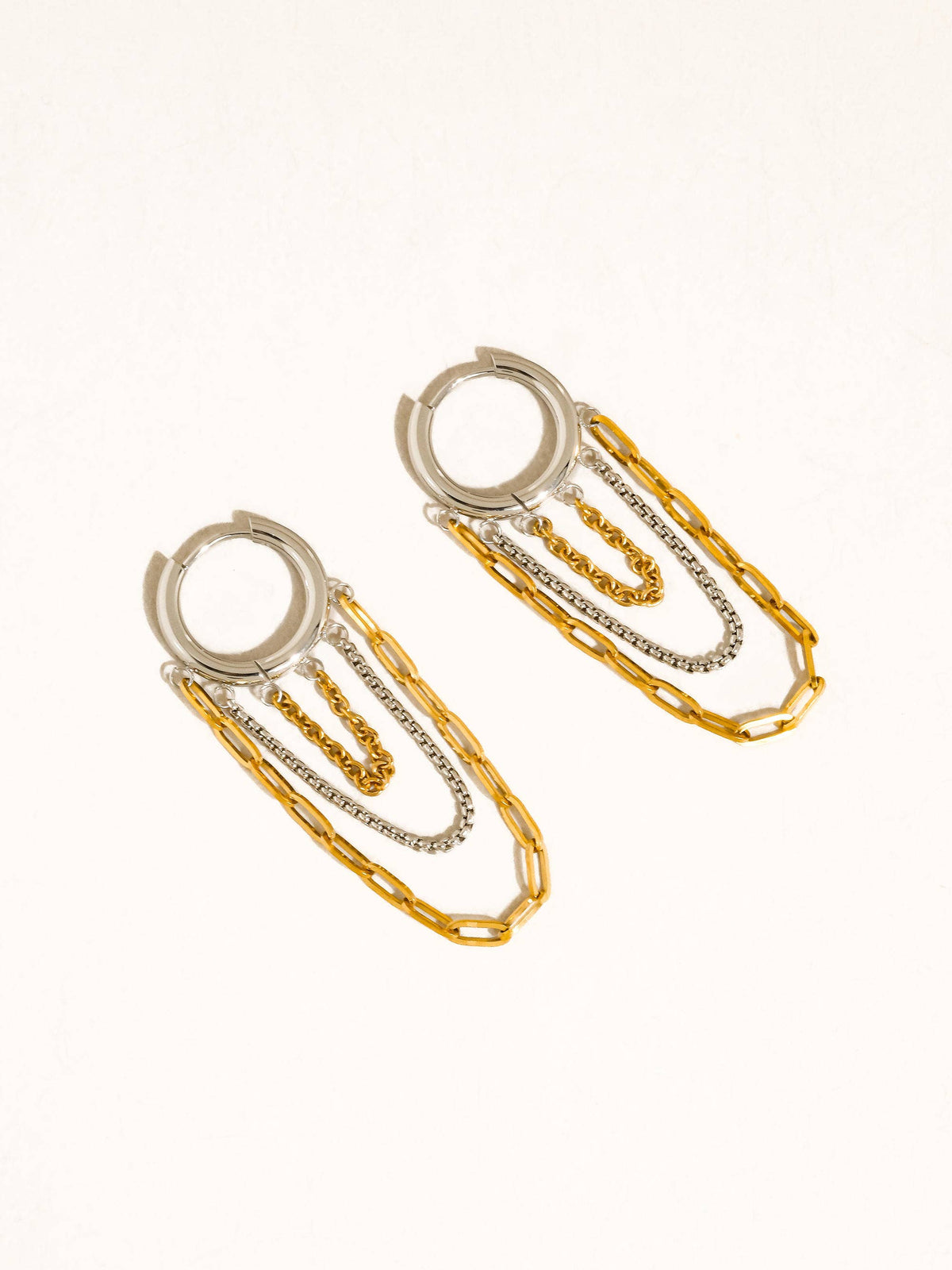 Flânerie by MAIQ Vianne 18K Gold Non-Tarnish Multi Chain Drop Earrings