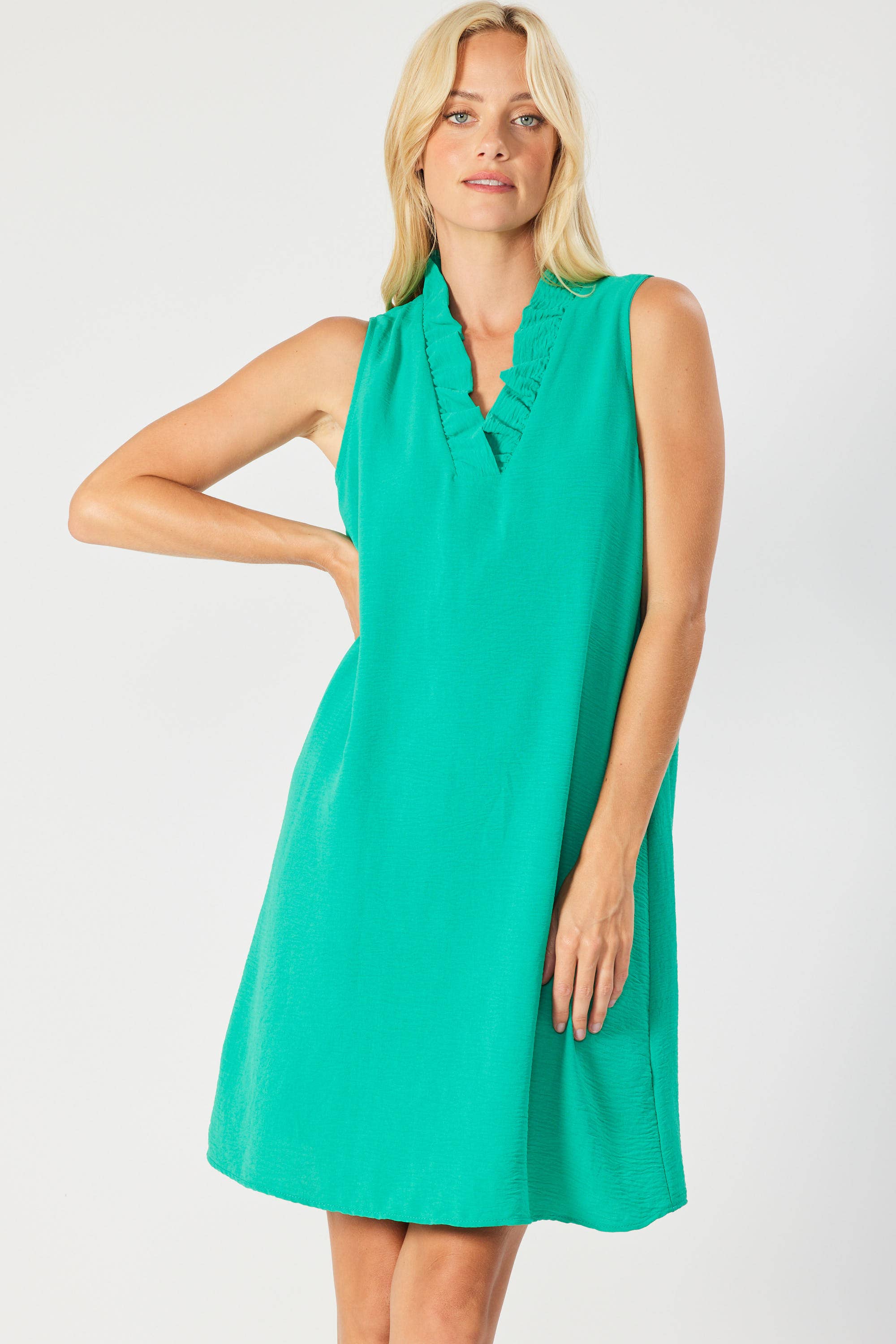 Serenity Ruffle Neck Dress PREORDER