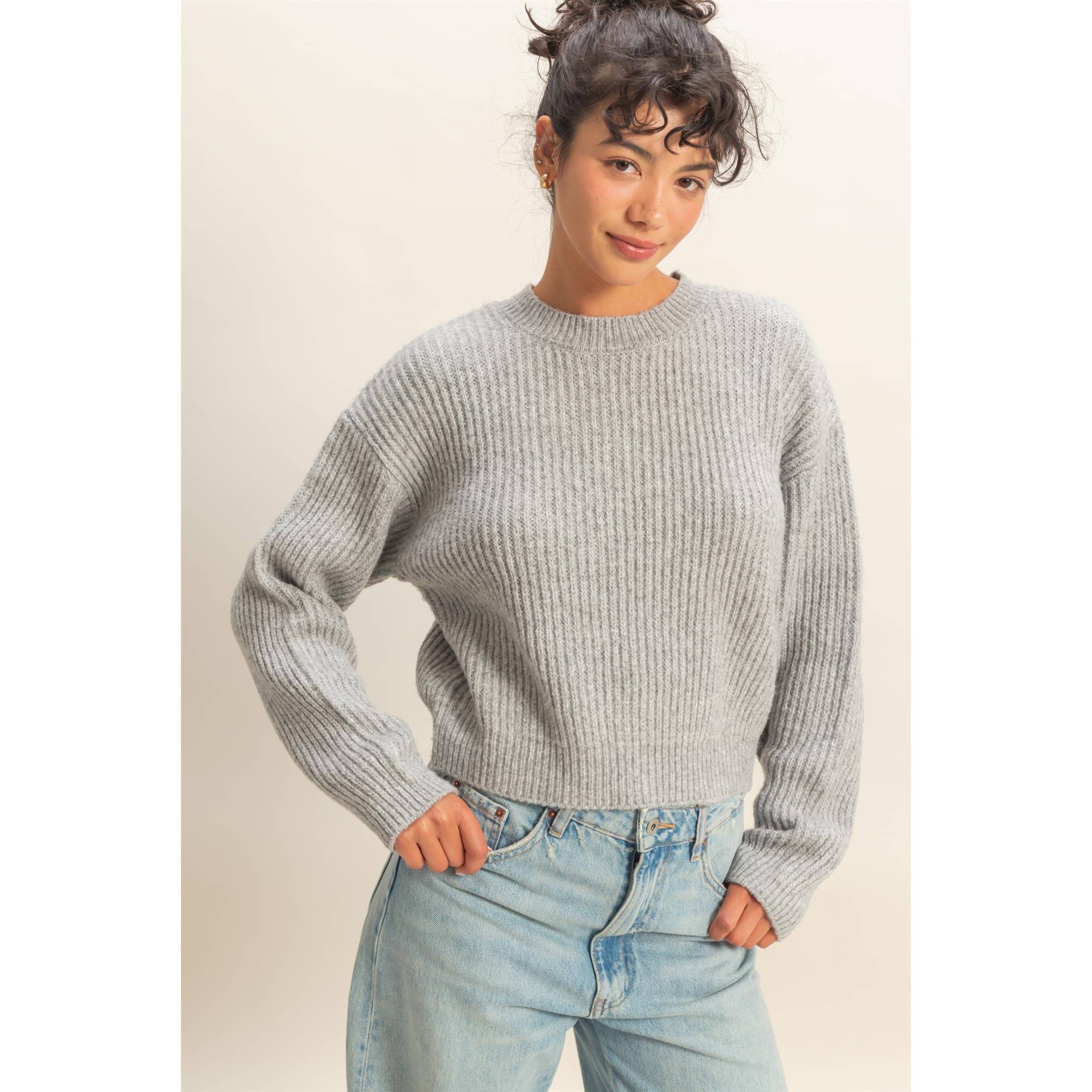 Herbie Ribbed Crew Neck Sweater