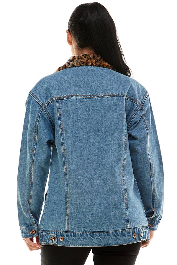Munn Sherpa Lined Long Denim Jacket