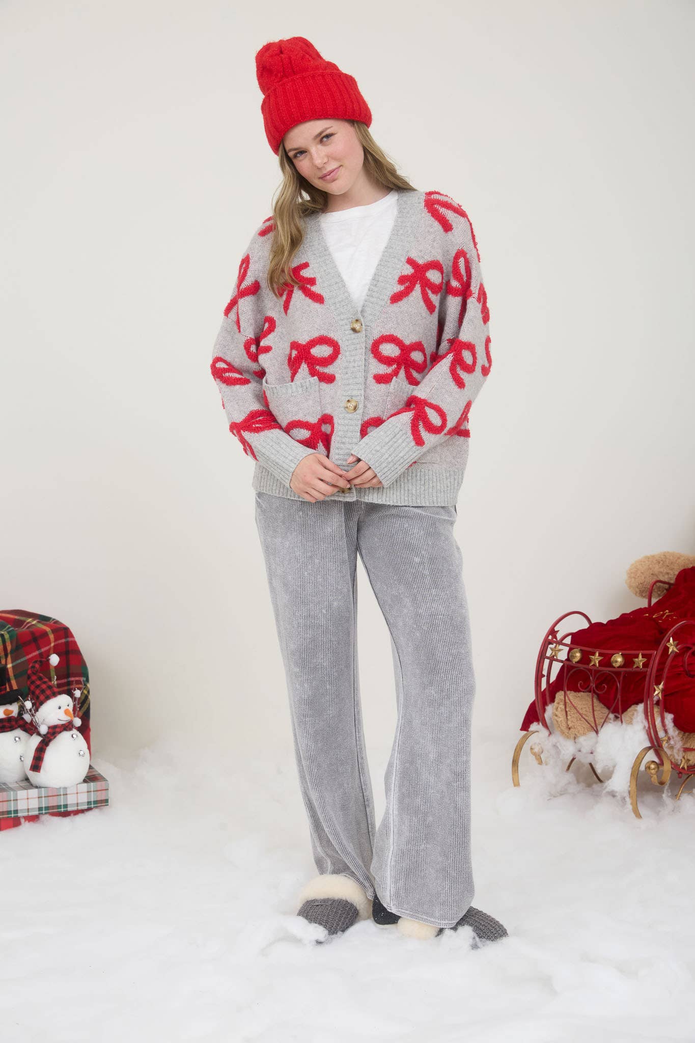 Rexa Bow Cardigan Sweater