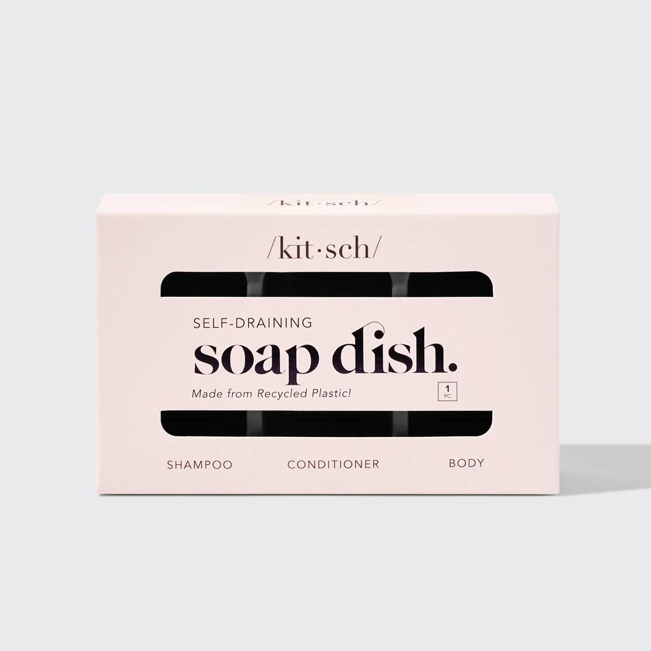 KITSCH Self-Draining Soap Dish - Black