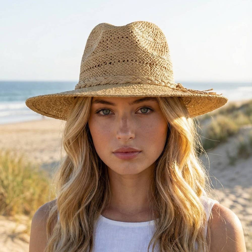 Ava Braided Rope Band Straw Hat