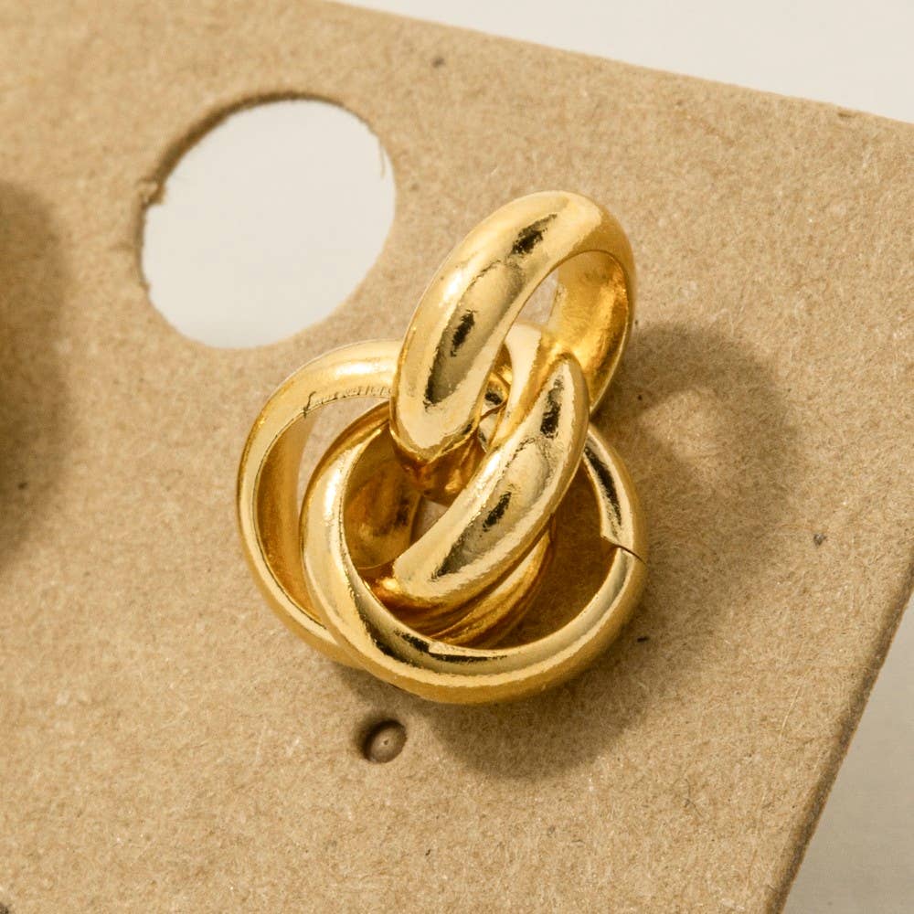 Abigail Metallic Knot Stud Earrings (2 Colors!)