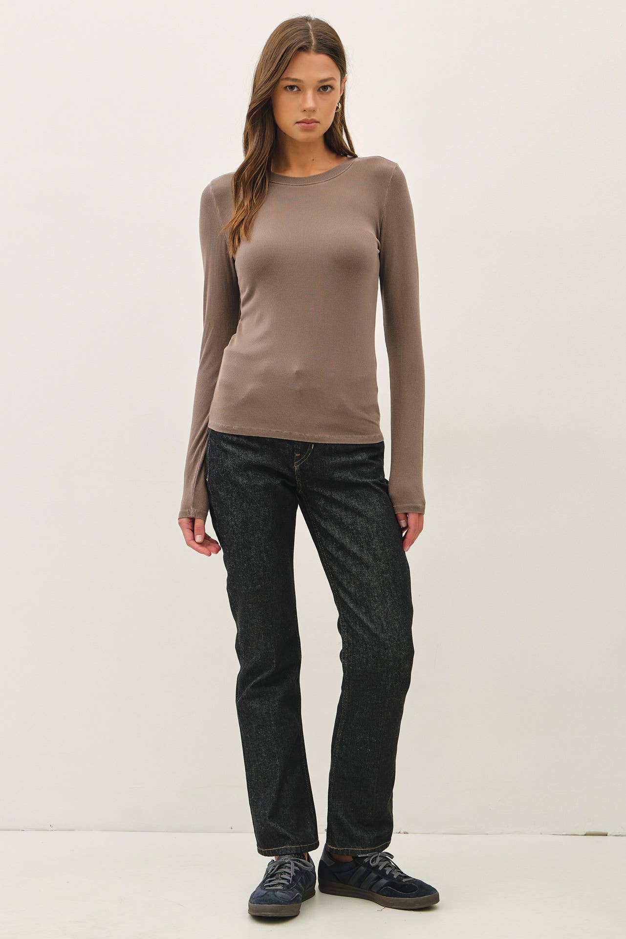 Hoffman Ribbed Crewneck Long Sleeve Top PREORDER