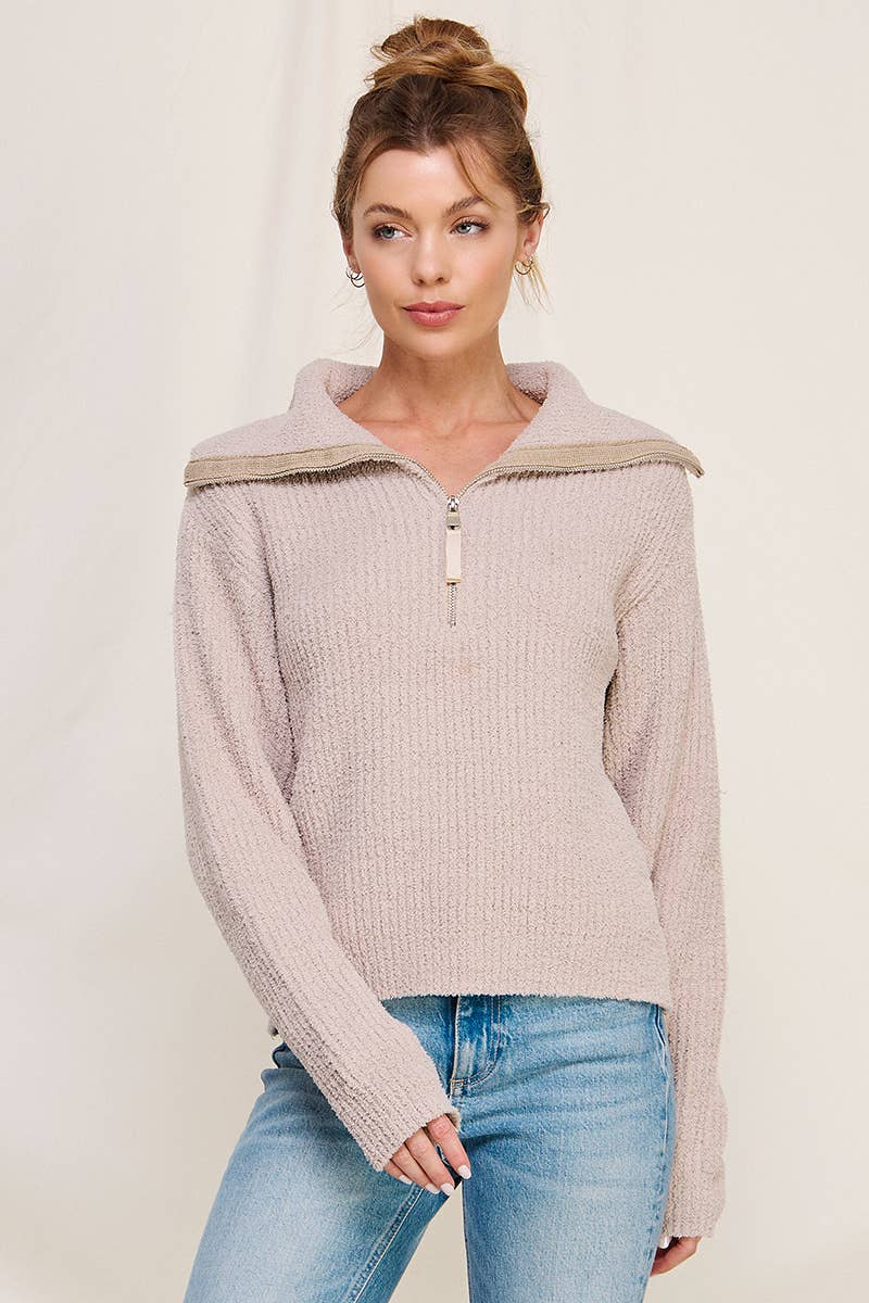 Grave Plush Half Zip Pullover Sweater FINAL SALE
