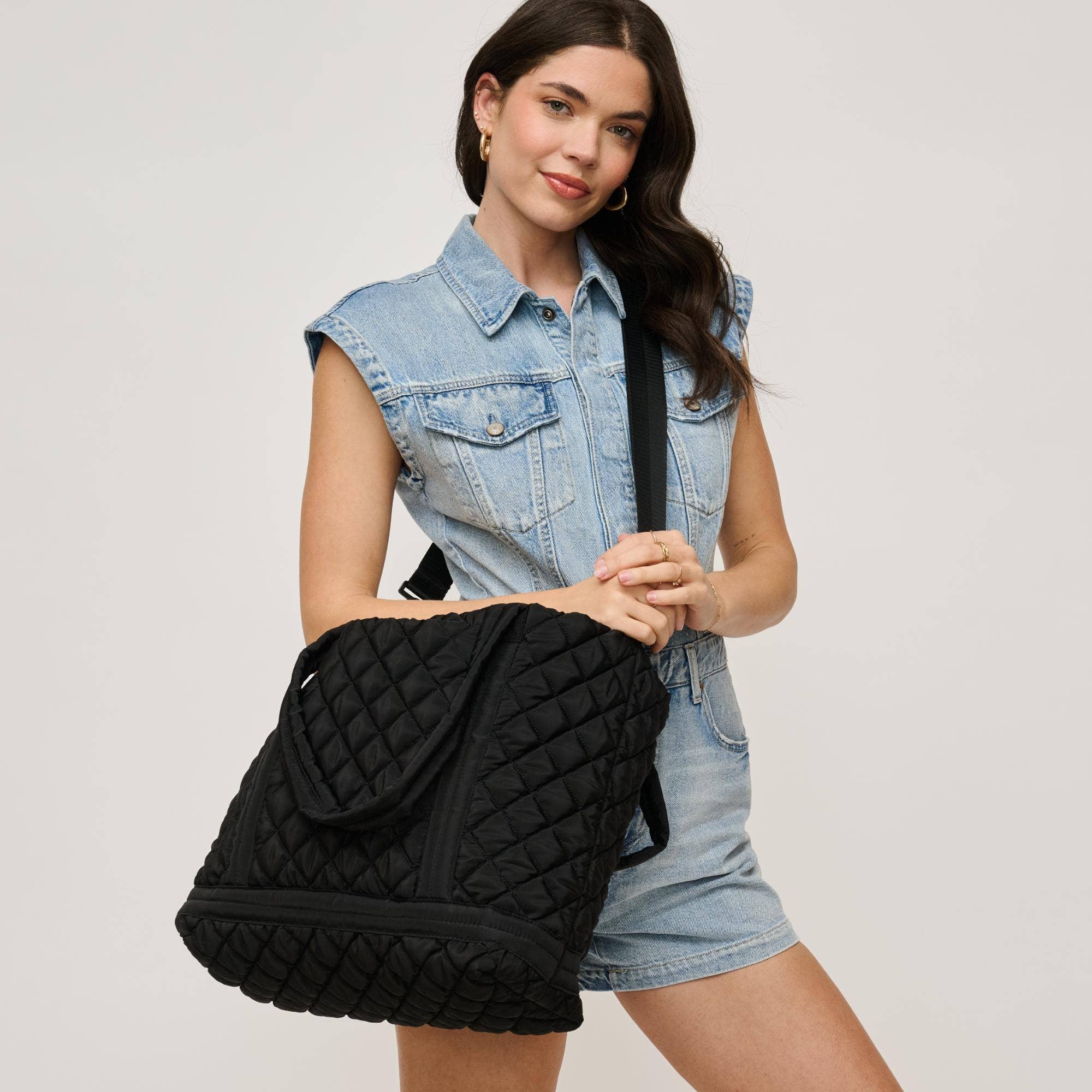 Lanya Quilted Nylon Travel Tote