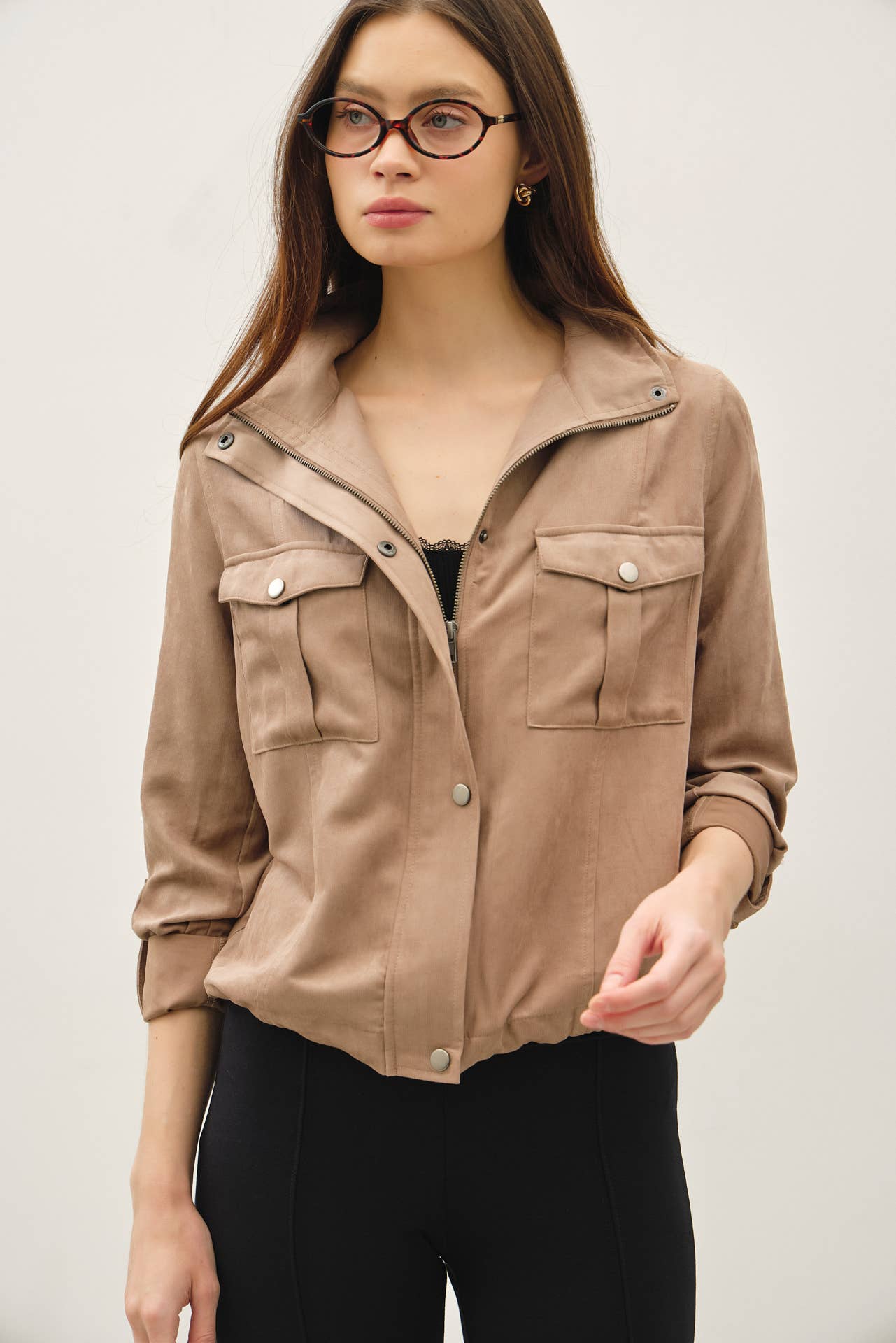 Brendah Cropped Utility Jacket