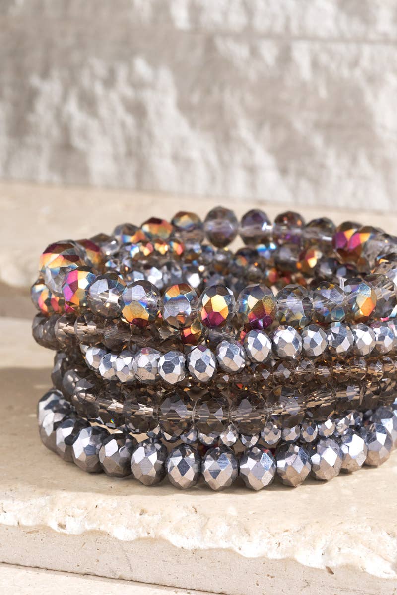 Faye Glass Bead Bracelet Set (6 Colors!)
