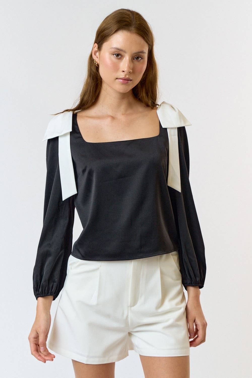 Lulu Bow Shoulder Top FINAL SALE