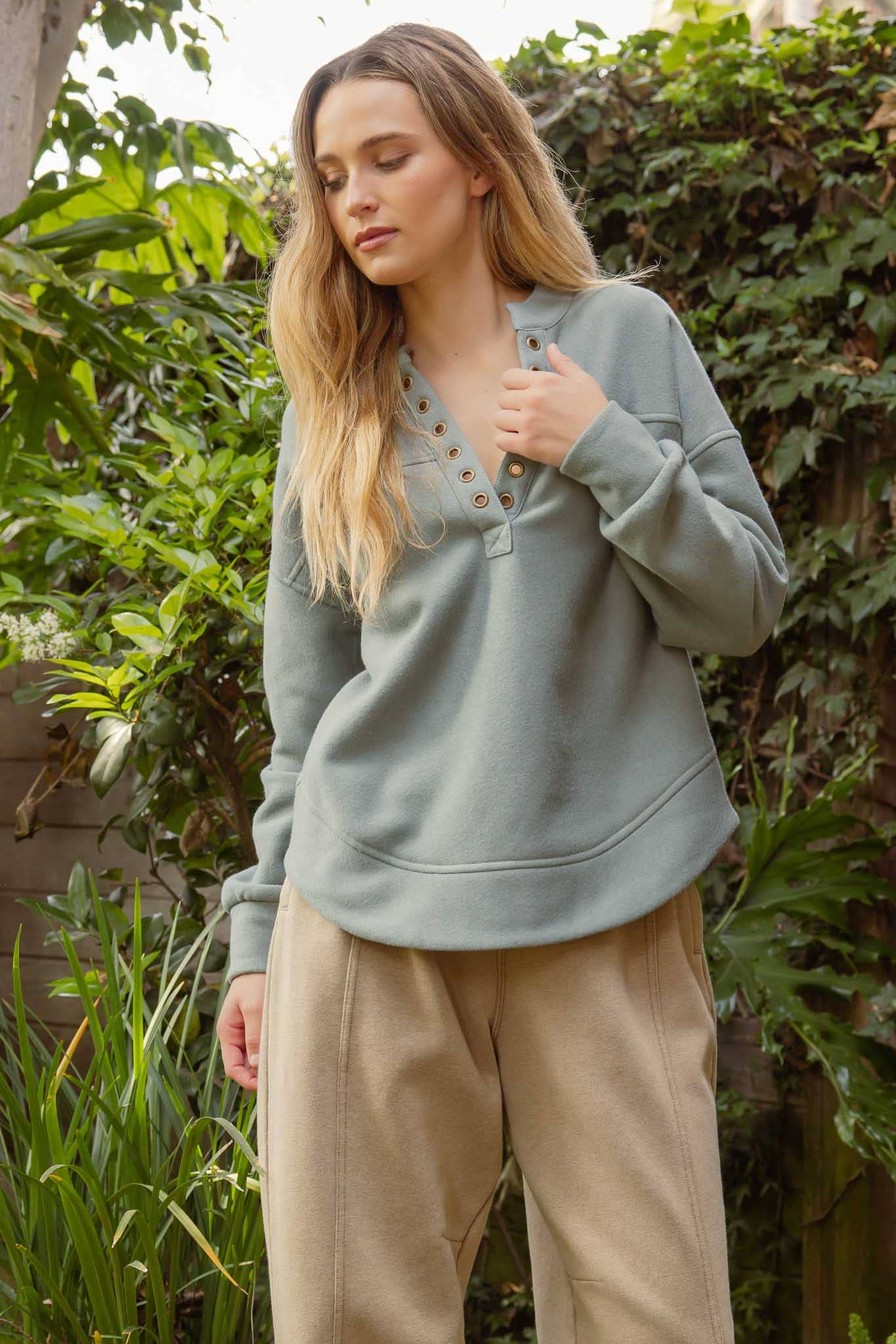 Sanka Spliced Grommet Top