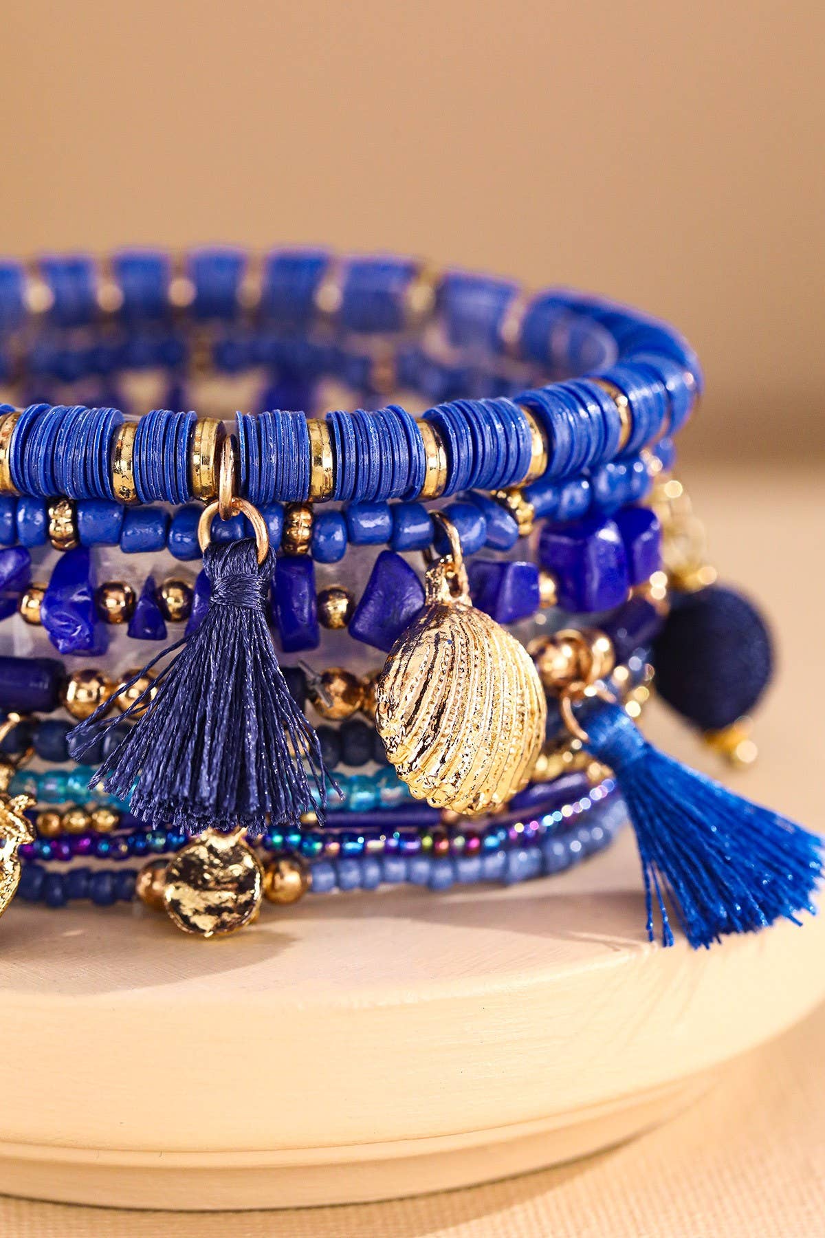 Sarly Charm & Bead Bracelet Set