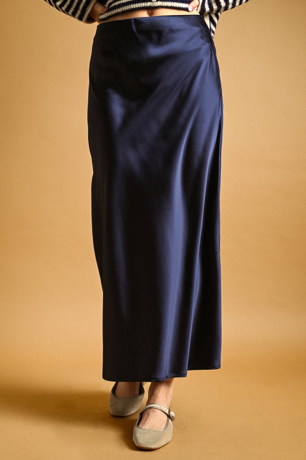 Darla Satin Midi Skirt