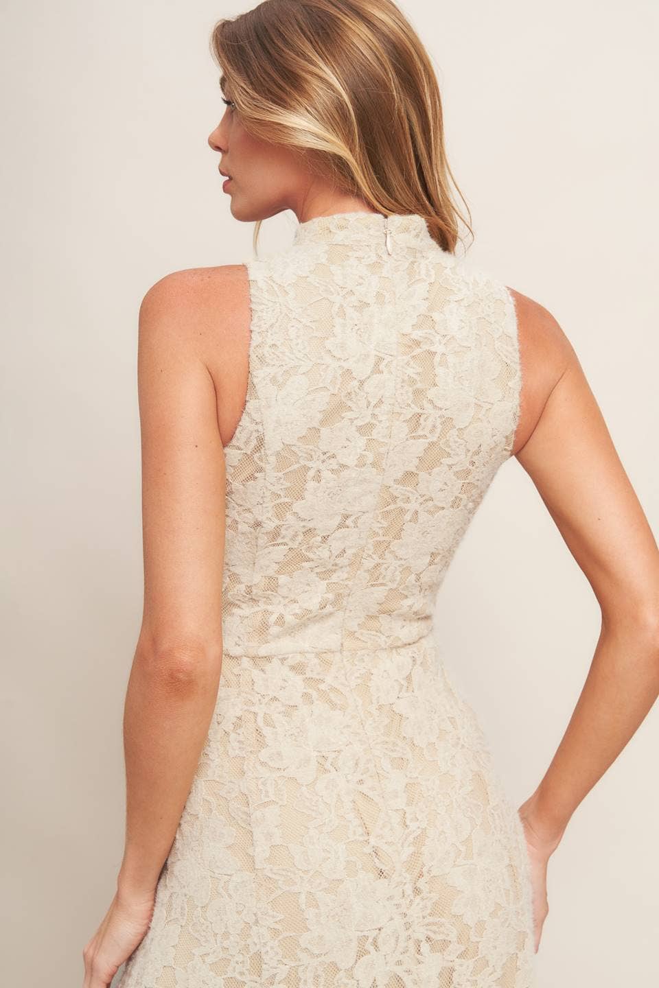 Tabor Lace Mock Midi Dress FINAL SALE